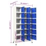 Gray and blue steel locker 90x40x180 cm by vidaXL, Lockers and storage cabinets - Ref: Foro24-339834, Price: 389,29 €, Discou...