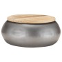 Mesa de centro de madera de mango maciza gris 68x68x30 cm de vidaXL, Mesas de centro - Ref: Foro24-323531, Precio: 156,84 €, ...