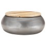 Mesa de centro de madera de mango maciza gris 68x68x30 cm de vidaXL, Mesas de centro - Ref: Foro24-323531, Precio: 156,84 €, ...