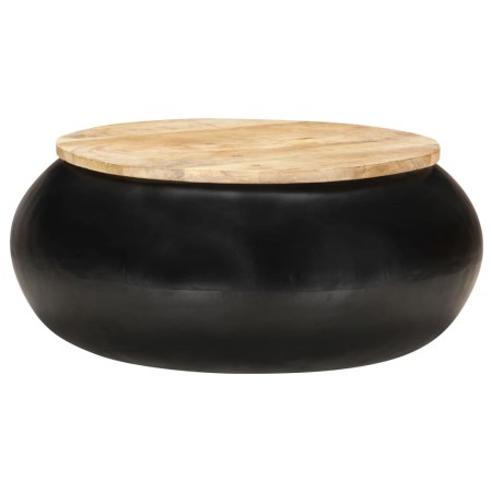 Black solid mango wood coffee table 68x68x30 cm by vidaXL, Coffee table - Ref: Foro24-323533, Price: 179,15 €, Discount: %