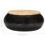 Black solid mango wood coffee table 68x68x30 cm by vidaXL, Coffee table - Ref: Foro24-323533, Price: 179,15 €, Discount: %