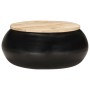 Black solid mango wood coffee table 68x68x30 cm by vidaXL, Coffee table - Ref: Foro24-323533, Price: 179,15 €, Discount: %