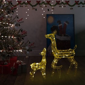 Familia de renos de Navidad acrílico blanco cálido 160 LEDs de vidaXL, Luces de Navidad - Ref: Foro24-329789, Precio: 71,99 €...