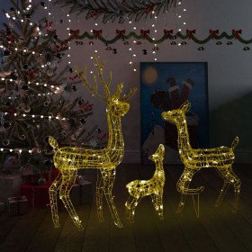 Familia de renos de Navidad acrílico 300 LEDs blanco cálido de vidaXL, Luces de Navidad - Ref: Foro24-329793, Precio: 211,27 ...