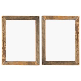 Photo frames 2 units solid recycled wood and glass 50x60 cm by vidaXL, Photo frames - Ref: Foro24-282897, Price: 72,77 €, Dis...