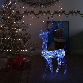 Blue acrylic Christmas reindeer decoration with 140 LEDs 120 cm by vidaXL, Christmas lights - Ref: Foro24-329783, Price: 79,1...