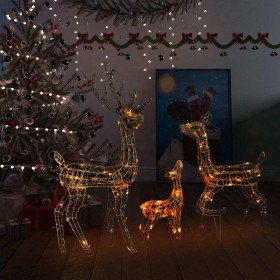 Familia de renos de Navidad acrílico 300 LEDs de colores de vidaXL, Luces de Navidad - Ref: Foro24-329796, Precio: 167,99 €, ...