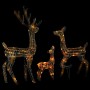 Familia de renos de Navidad acrílico 300 LEDs de colores de vidaXL, Luces de Navidad - Ref: Foro24-329796, Precio: 184,57 €, ...