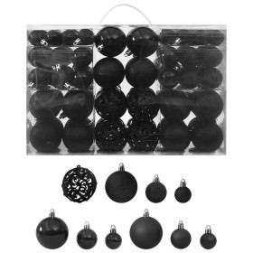 Juego de bolas de Navidad 100 piezas negro de vidaXL, Adornos festivos - Ref: Foro24-330083, Precio: 30,32 €, Descuento: %