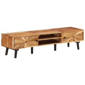 Solid acacia wood TV cabinet 145x35x35 cm by vidaXL, TV Furniture - Ref: Foro24-338421, Price: 199,46 €, Discount: %