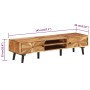 Solid acacia wood TV cabinet 145x35x35 cm by vidaXL, TV Furniture - Ref: Foro24-338421, Price: 199,93 €, Discount: %