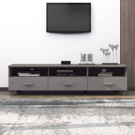 HAMAR TV stand made of solid light gray pine wood 158x40x40 by vidaXL, TV Furniture - Ref: Foro24-340475, Price: 130,86 €, Di...