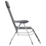 Sillas de camping plegables con reposapiés 2 uds textilene gris de vidaXL, Sillas de jardín - Ref: Foro24-360145, Precio: 123...