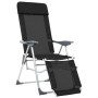 Sillas de camping plegables reposapiés 2 uds textilene negro de vidaXL, Sillas de jardín - Ref: Foro24-360146, Precio: 137,67...