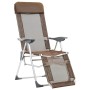 Folding camping chairs with footrest 2 pcs brown textilene by vidaXL, Garden chairs - Ref: Foro24-360148, Price: 135,17 €, Di...