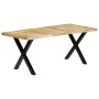 Solid mango wood dining table 180x90x76 cm by vidaXL, Kitchen and dining tables - Ref: Foro24-283780, Price: 415,15 €, Discou...