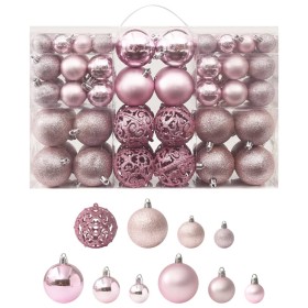 Juego de bolas de Navidad 100 piezas rosa de vidaXL, Adornos festivos - Ref: Foro24-330084, Precio: 30,99 €, Descuento: %