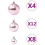 Weihnachtskugeln Set 100 Stück rosa von vidaXL, Festliche Dekorationen - Ref: Foro24-330084, Preis: 29,03 €, Rabatt: %