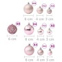 Christmas balls set 100 pieces pink by vidaXL, Festive decorations - Ref: Foro24-330084, Price: 30,99 €, Discount: %