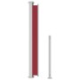 Toldo lateral retráctil de jardín rojo 180x500 cm de vidaXL, Sombrillas - Ref: Foro24-313410, Precio: 85,37 €, Descuento: %