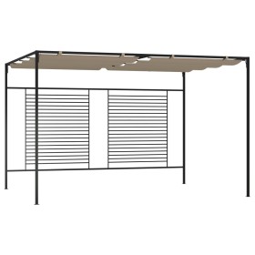 Gazebo with retractable roof taupe gray 3x4x2.3 m 180 g/m² by vidaXL, Tents and gazebos - Ref: Foro24-313624, Price: 329,46 €...