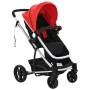 Stroller/baby seat 2-in-1 red and black aluminum by vidaXL, Baby strollers - Ref: Foro24-10105, Price: 174,99 €, Discount: %