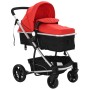 Stroller/baby seat 2-in-1 red and black aluminum by vidaXL, Baby strollers - Ref: Foro24-10105, Price: 174,99 €, Discount: %