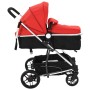 Stroller/baby seat 2-in-1 red and black aluminum by vidaXL, Baby strollers - Ref: Foro24-10105, Price: 174,99 €, Discount: %