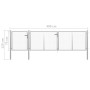 Silbernes Gartentor aus Stahl, 400 x 75 cm von vidaXL, Gartentore - Ref: Foro24-144346, Preis: 319,49 €, Rabatt: %