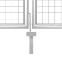 Silver steel garden gate 500x75 cm by vidaXL, garden gates - Ref: Foro24-144352, Price: 354,22 €, Discount: %