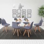 Dining table and chairs set 7 pcs white and light gray by vidaXL, Furniture sets for kitchens and dining rooms - Ref: Foro24-...