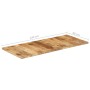 Tischoberfläche aus massivem Mangoholz, 25–27 mm, 140 x 60 cm von vidaXL, Tischplatten - Ref: Foro24-286026, Preis: 145,99 €,...