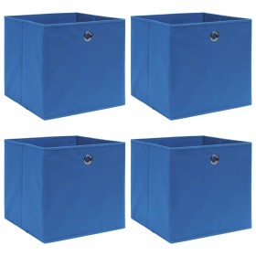 Aufbewahrungsboxen 4 Stück Stoff 32x32x32 cm blau von vidaXL, Aufbewahrungskörbe - Ref: Foro24-288337, Preis: 22,87 €, Rabatt: %