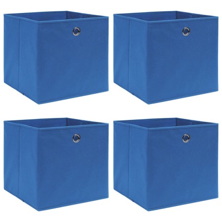 Aufbewahrungsboxen 4 Stück Stoff 32x32x32 cm blau von vidaXL, Aufbewahrungskörbe - Ref: Foro24-288337, Preis: 21,86 €, Rabatt: %