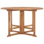 Folding garden dining table teak wood Ø120x75 cm by vidaXL, Garden tables - Ref: Foro24-315449, Price: 258,29 €, Discount: %