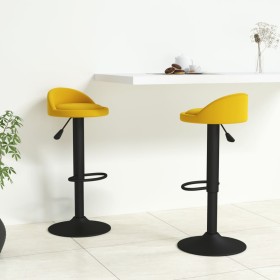 Kitchen stools 2 units yellow velvet by vidaXL, Kitchen stools - Ref: Foro24-333608, Price: 106,99 €, Discount: %