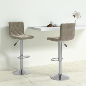 Kitchen stools 2 units light gray velvet by vidaXL, Kitchen stools - Ref: Foro24-333687, Price: 107,62 €, Discount: %