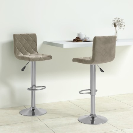 Kitchen stools 2 units light gray velvet by vidaXL, Kitchen stools - Ref: Foro24-333687, Price: 107,62 €, Discount: %