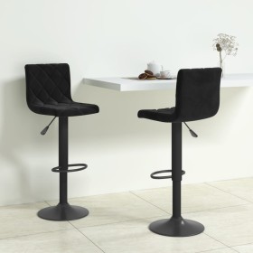 Kitchen stools 2 units black velvet by vidaXL, Kitchen stools - Ref: Foro24-333728, Price: 123,57 €, Discount: %