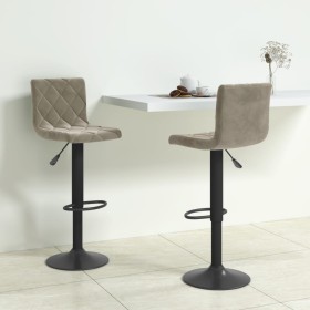 Kitchen stools 2 units light gray velvet by vidaXL, Kitchen stools - Ref: Foro24-333731, Price: 116,26 €, Discount: %