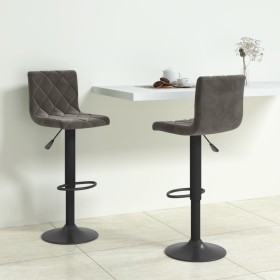 Kitchen stools 2 units dark gray velvet by vidaXL, Kitchen stools - Ref: Foro24-333732, Price: 125,03 €, Discount: %