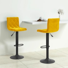 Kitchen stools 2 units mustard yellow velvet by vidaXL, Kitchen stools - Ref: Foro24-333738, Price: 128,99 €, Discount: %