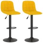 Kitchen stools 2 units yellow velvet by vidaXL, Kitchen stools - Ref: Foro24-333998, Price: 121,48 €, Discount: %