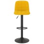 Kitchen stools 2 units yellow velvet by vidaXL, Kitchen stools - Ref: Foro24-333998, Price: 121,48 €, Discount: %