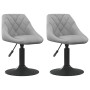 2 pcs Light Gray Velvet Swivel Dining Chairs by vidaXL, dining chairs - Ref: Foro24-335327, Price: 123,81 €, Discount: %