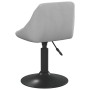 2 pcs Light Gray Velvet Swivel Dining Chairs by vidaXL, dining chairs - Ref: Foro24-335327, Price: 123,81 €, Discount: %