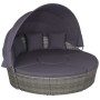 Muebles de jardín con cojines 4 piezas ratán sintético gris de vidaXL, Camas para exteriores - Ref: Foro24-43961, Precio: 544...