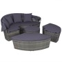 Muebles de jardín con cojines 4 piezas ratán sintético gris de vidaXL, Camas para exteriores - Ref: Foro24-43961, Precio: 544...