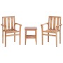 3-piece solid teak wood garden table and chairs set by vidaXL, Garden sets - Ref: Foro24-44736, Price: 205,32 €, Discount: %