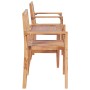 3-piece solid teak wood garden table and chairs set by vidaXL, Garden sets - Ref: Foro24-44736, Price: 205,32 €, Discount: %